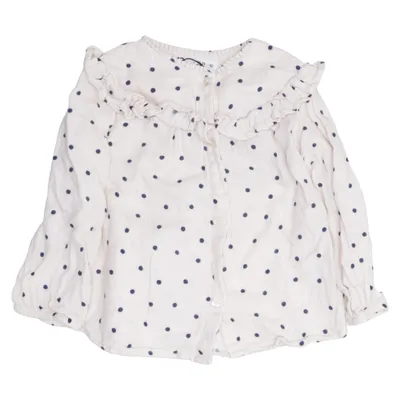 Blouse (Beige, Blauw) van Zara