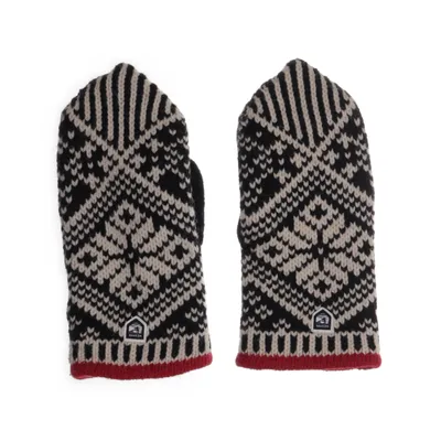 Mittens (Black, White) from Hestra Polyamide, Polyester, Wool