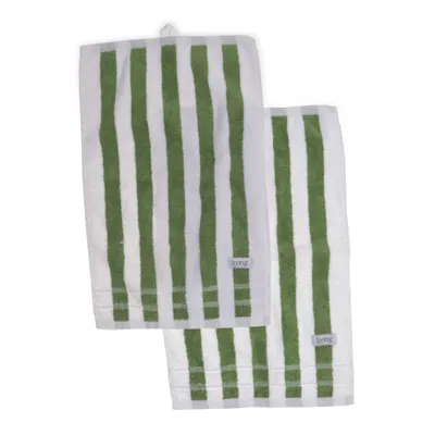 Handduk (Grön, Vit) från Living by Hemtex Bomull