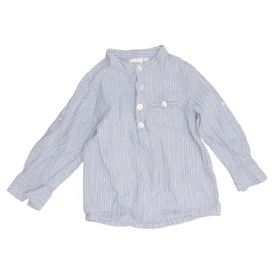 Chemise (Blanc, Gris) de Name It Coton, Lin