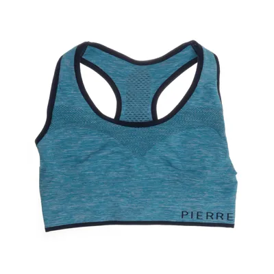 Sports bra (Blue, White) from René Rofé Elastane, Polyamide, Recycled polyester