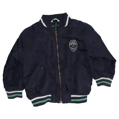 Bomberjacke (Blau) von H&M Dubster Baumwolle, Polyamid, Polyester