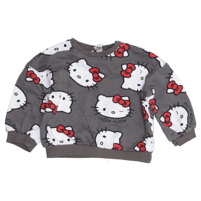 Sweatshirt (Grijs, Wit, Rood) van Hello Kitty Katoen