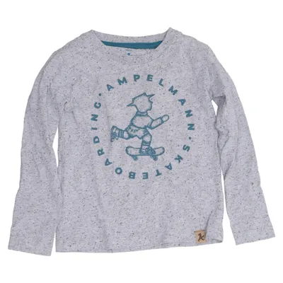 Long sleeve T-shirt (Gray) from Ampelmann Cotton, Polyester, Viscose