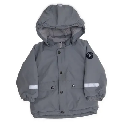 Winterjas (Grijs) van Polarn O. Pyret Gerecycled polyester