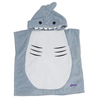 Bath cape (Blue, White) from Libero Cotton