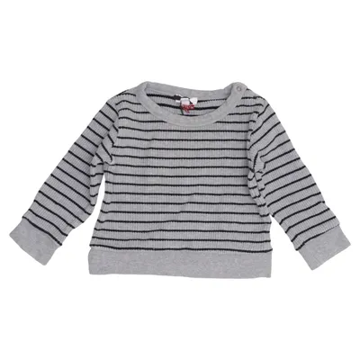 T-shirt à manches longues (Gris, Noir) de Zef Coton