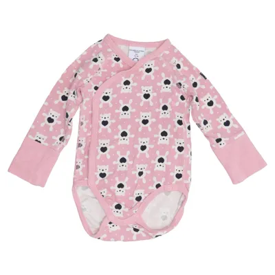 Body (Pink, Hvid) fra Polarn O. Pyret Bomuld, Elastan