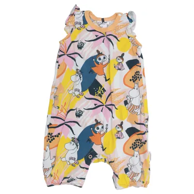 Rompers (Yellow, Multicolored) from Moomin by Martinex Elastane, Organic cotton
