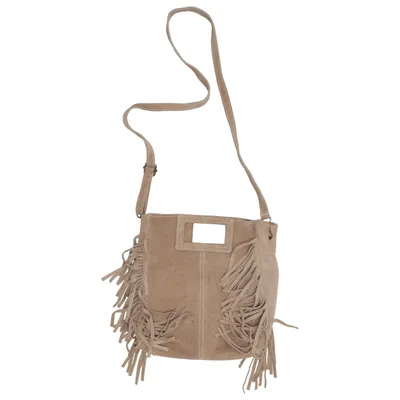 Skuldertaske (Beige) fra Borse in Pelle Ruskind
