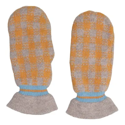 Mittens (Gray, Yellow, Blue) from Becksöndergaard Acrylic, Polyester, Wool