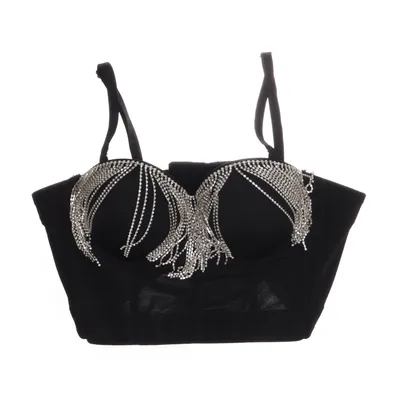 Bustier (Svart) från Shein Elastan, Polyester