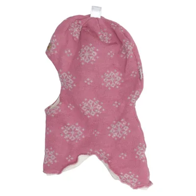 Balaklava (Pink, Hvid) fra Kivat Elastan, Økologisk bomuld, Uld