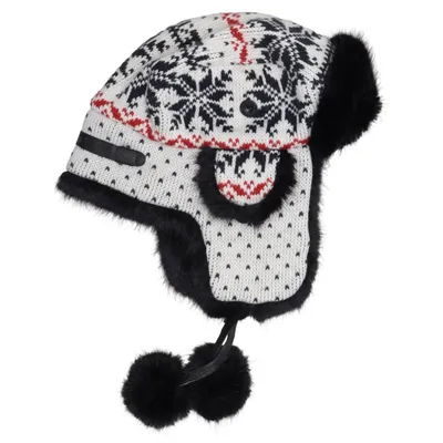 Pilotenmuts (Zwart, Wit, Meerkleurig) van Barts Acryl, Imitatiebont, Polyamide, Polyester, Wol