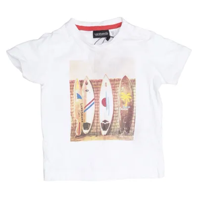 T-shirt (Blanc, Multicolore) de Sarabanda Coton