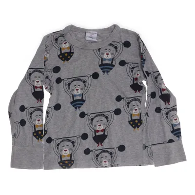 Lange mouwen shirt (Grijs, Meerkleurig) van Polarn O. Pyret Katoen