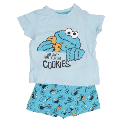 Pyjamasz (Blå) fra Sesame Street Bomuld