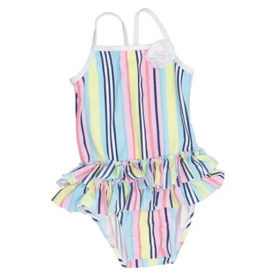 Swimsuit (Blue, Pink, Yellow) from First Impressions Elastane, Polyester