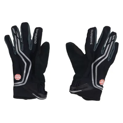 Gloves (Black, Gray) from Shimano Cotton, Elastane, Polyamide, Polyester