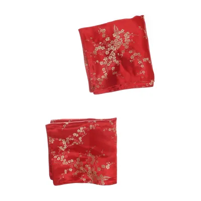 Kuddfodral (Röd, Guldfärgad) från Indiska Viskos