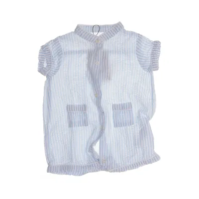 Barboteuse (Bleu, Blanc) de Gocco Coton