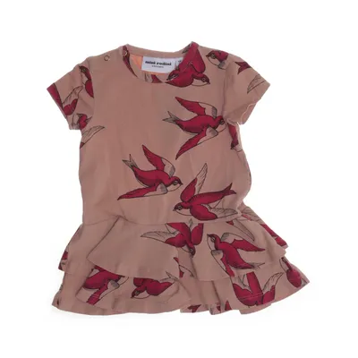 Kjole (Beige, Rød, Flerfarvet) fra Mini Rodini Bomuld, Elastan