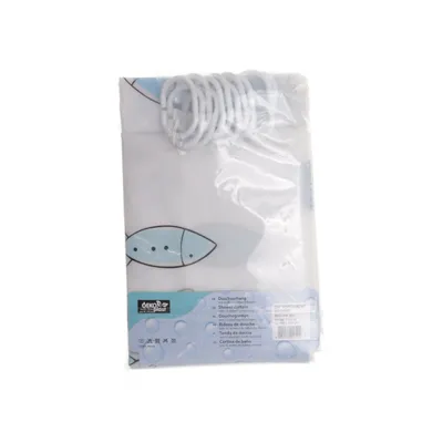 Duschdraperi (Vit, Flerfärgad) från Plast