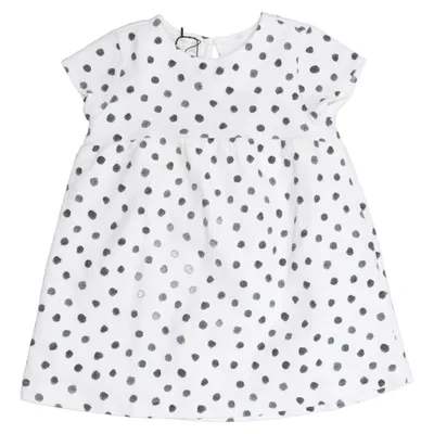 Jurk (Wit, Zwart) van Zara BabyGirl Katoen, Elastaan, Polyester
