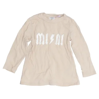 Langærmet t-shirt (Beige) fra Mini Gina Tricot Bomuld