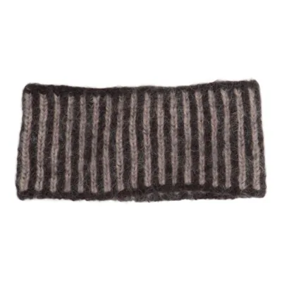 Hoofdband (Bruin, Beige) van Becksöndergaard Merinowol, Mohair, Polyamide