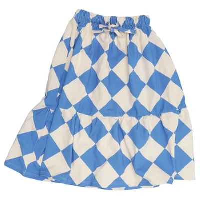 Skirt (Blue, White) from Carlijnq Elastane, Organic cotton