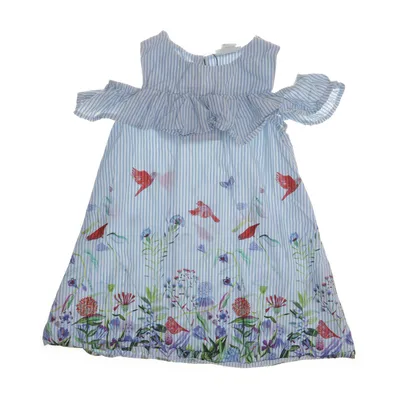 Dress (Blue, Multicolored) from Michelle Morin x H&M Cotton