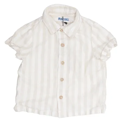 Kortärmad skjorta (Beige, Vit) från Rikiki Bomull, Linne