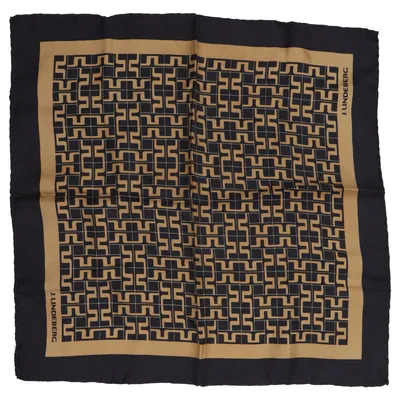 Zakdoek (Zwart, Beige) van J.Lindeberg Zijde