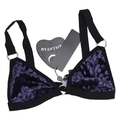 Bralette (Blå, Sort) fra Killstar Elastan, Polyester