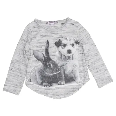 T-shirt à manches longues (Gris) de Astrid Lindgren Polyester, Viscose