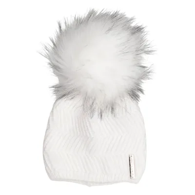 Tophue (Hvid) fra Honey & Lemon Angora, Kunstpels
