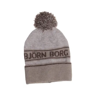 Pompon muts (Beige, Bruin) van Björn Borg Elastaan, Gerecycled polyester