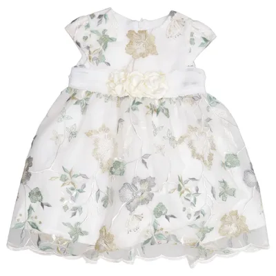 Blomsterpigekjole (Hvid, Flerfarvet) fra Patachou Bomuld, Polyester