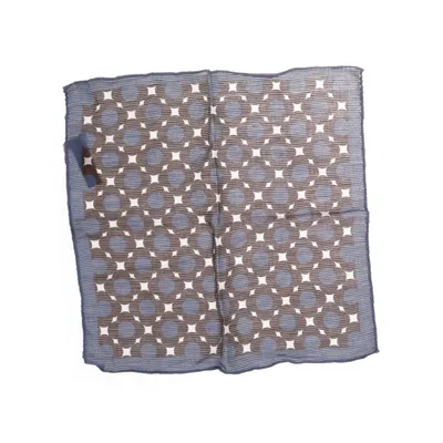 Zakdoek (Blauw, Meerkleurig) van Suitsupply Katoen, Linnen