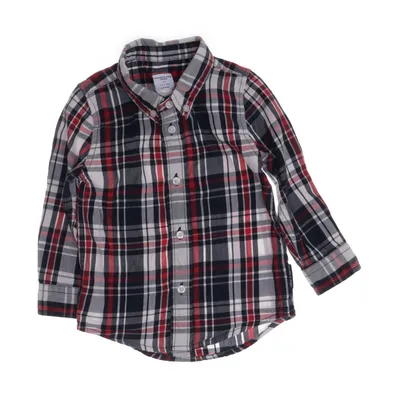 Buttondown-skjorta (Blå, Röd, Vit, Grå) från Polarn O. Pyret Ekologisk bomull