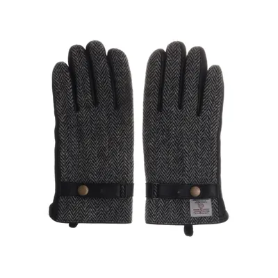 Handsker (Sort, Grå) fra Harris Tweed Polyester, Uld