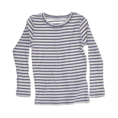 Långärmad t-shirt (Vit, Blå) från Name It Ekologisk bomull