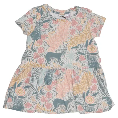 Klänning (Beige, Flerfärgad) från Mini Gina Tricot Bomull