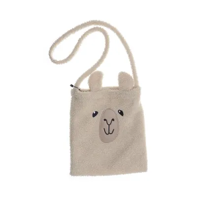 Shoulder-bag (Beige) from Design by Lagerhaus Faux fur
