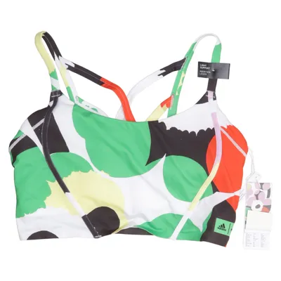 Sport-BH (Vit, Flerfärgad) från Adidas x Marimekko Elastan, Återvunnen polyester