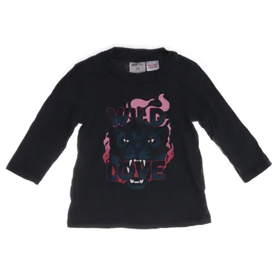 Langærmet t-shirt (Sort, Pink, Blå) fra Mini Gina Tricot Bomuld