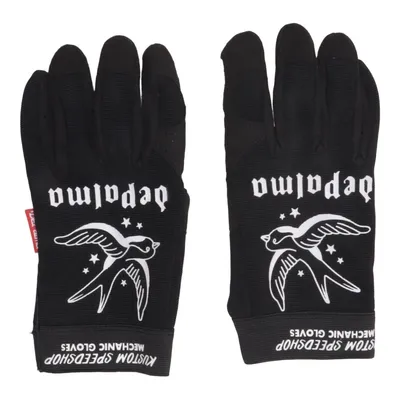 Motorcycle gloves (Black) from DePalma Polyamide, Polyester, Polyurethane