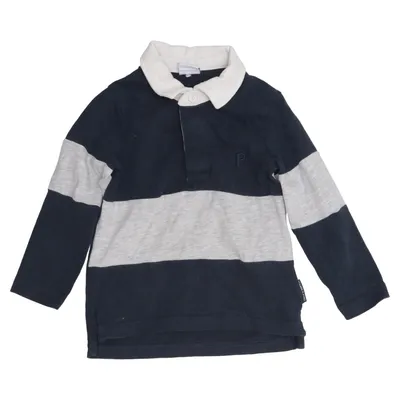 Maillot de rugby (Bleu, Gris) de Polarn O. Pyret Coton biologique, Viscose