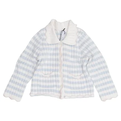 Cardigan (Bleu, Blanc) de Livly Coton